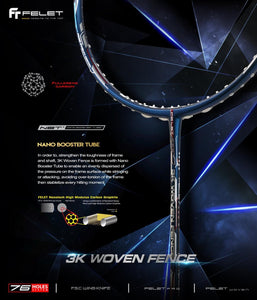 FELET 3k Woven Fence Badminton Racket