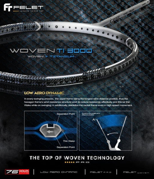 FELET Woven TI 3000 Badminton Racket